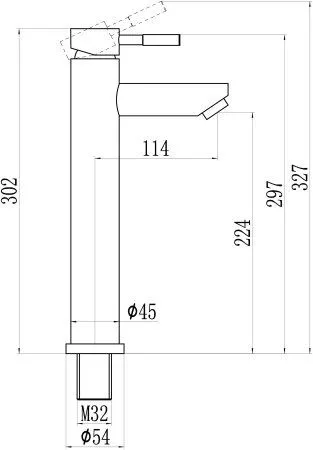 Смеситель для умывальника из нержавеющей стали Savol (S-SUS2002)