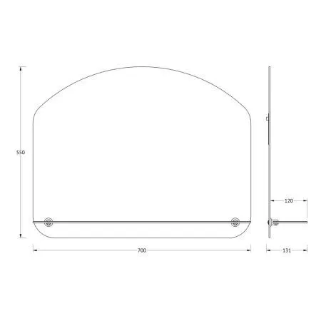 Зеркало Evoform Optima BY 0518 70x55