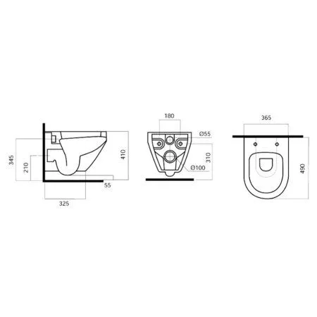 Унитаз подвесной Am.Pm Spirit C701738SC микролифт