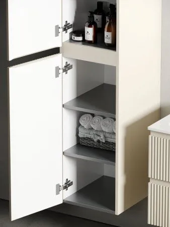 Шкаф-пенал SANCOS Snob R подвесной Beige Soft, 350х350х1650 мм,  PSNR35CE