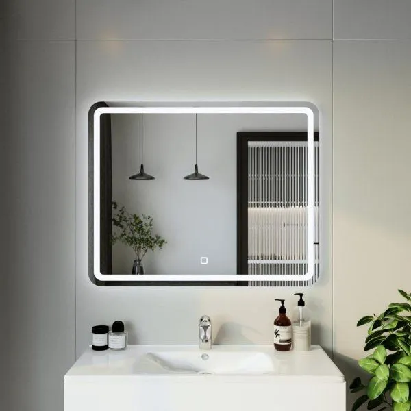 Зеркало Бриклаер Эстель-1 100 с подсветкой LED, сенсор на зеркале