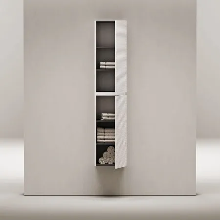 Шкаф-пенал подвесной SANCOS Folk, 350х350х1650 мм, цвет Bianco,  PFL35W