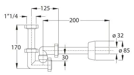 Сифон для раковин и биде BONOMINI (2314CP32B0WZ)