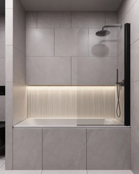 Шторка для ванны поворотная Timo TCM-70/03C-6 на монопетле 1400*700, стекло прозрачное 6 мм (T27)