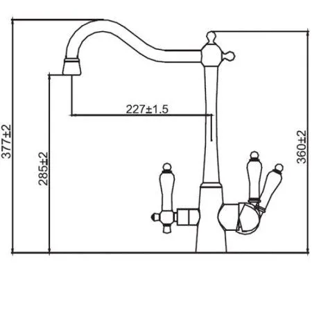 Смеситель для кухонной мойки  KAISER Vincent (31844-2)