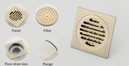 Душевой трап Gappo G81001-4 с решеткой - купить в Москве по низкой цене в интернет-магазине с доставкой по всей России | HITsant Душевой трап Gappo G81001-4 с решеткой