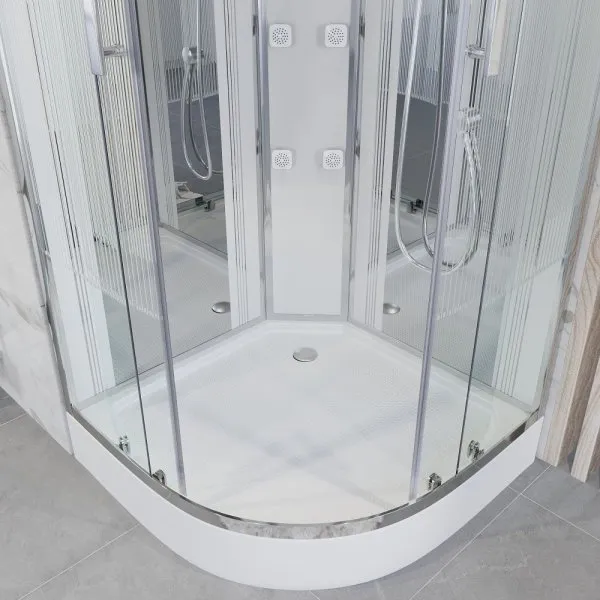 Душевая кабина Niagara Ultra 90x90x220 стекло прозрачное с рисунком/профиль хром