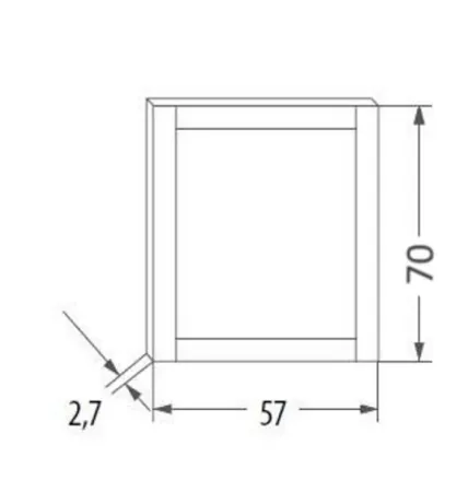 Зеркало Designo FCRDS057-N  57*70 noce