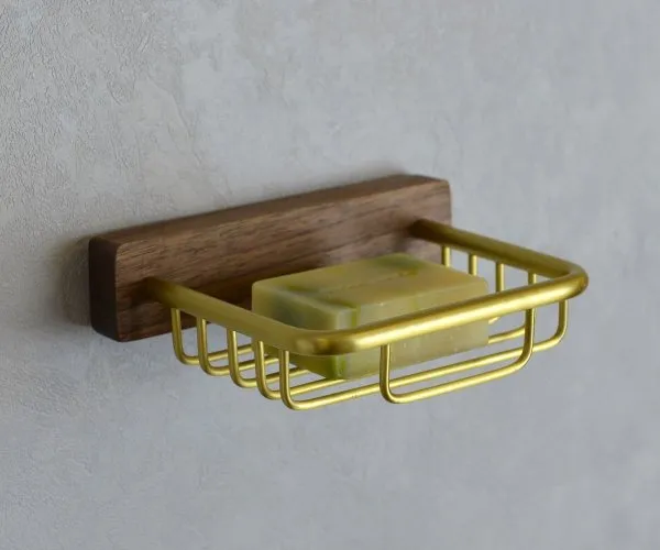 Мыльница подвесная настенная матовое золото BRONZE DE LUXE Forest  (10703G )