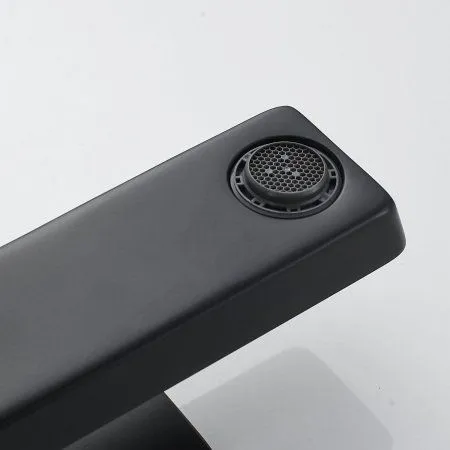 Смеситель для раковины однорычажный с гайкой Rose R1801H-1, Черный