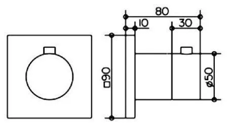 Термостат Keuco Ixmo 59553010002 для душа (внешняя часть) - купить в Москве по низкой цене в интернет-магазине с доставкой по всей России | HITsant Термостат Keuco Ixmo 59553010002 для душа (внешняя часть)