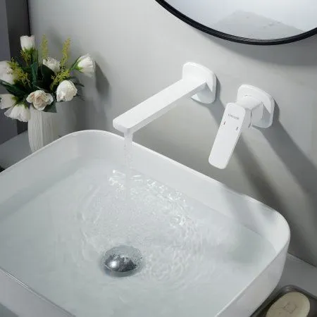 Смеситель для раковины однорычажный встроенный Shevanik S9941C, Белый