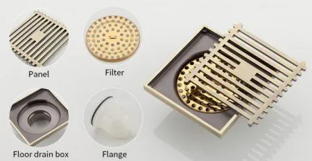 Душевой трап Gappo G81004-4 с решеткой