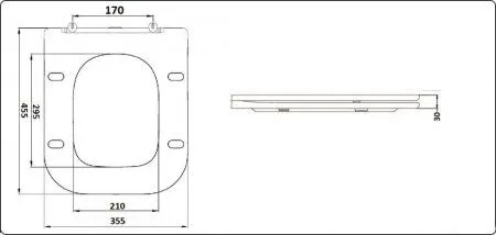 Унитаз подвесной CeramaLux NS5170-18, Черно-Глянцевый