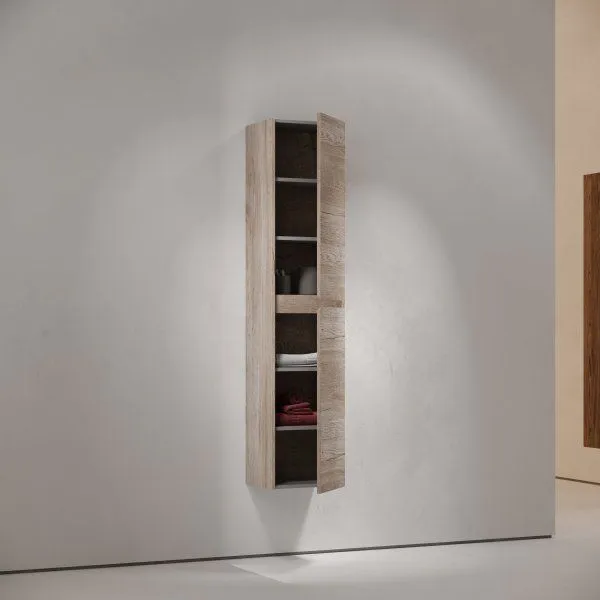 Шкаф-пенал SANCOS Libra подвесной, 350х300х1600 мм, дуб галифакс натуральный,  PLB35EG