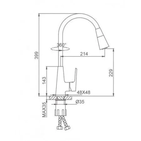 Смеситель Frap F4471 хром