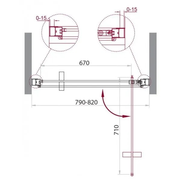 Душевая дверь в нишу BelBagno MARMI-B-1-80-C-Cr хром - купить в Москве по низкой цене в интернет-магазине с доставкой по всей России | HITsant Душевая дверь в нишу BelBagno MARMI-B-1-80-C-Cr хром