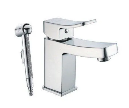 Смеситель для раковины с гигиеническим душем WasserKRAFT Aller 1060 1068 хром