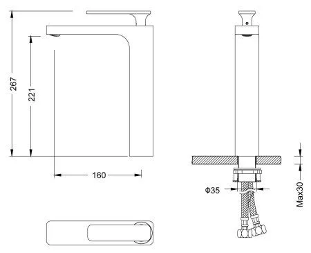 Смеситель для раковины Timo Torne (4311/02F antique)