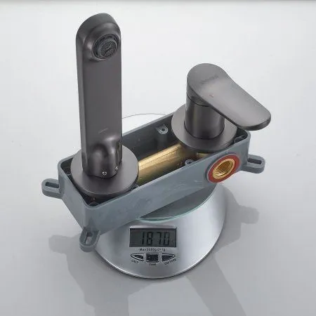 Смеситель для раковины Shevanik S4VC34TM1TVR, Оружейная сталь