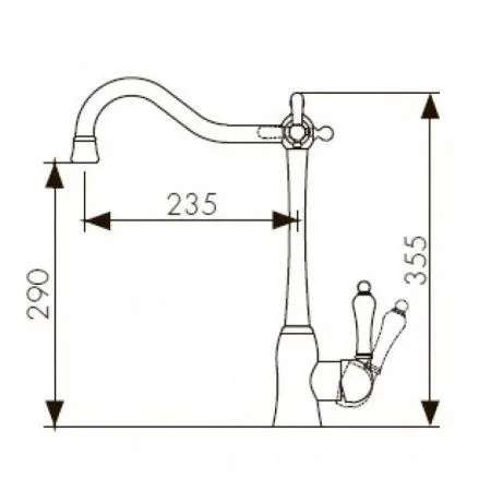 Смеситель для кухонной мойки  KAISER Vincent (31944-2)