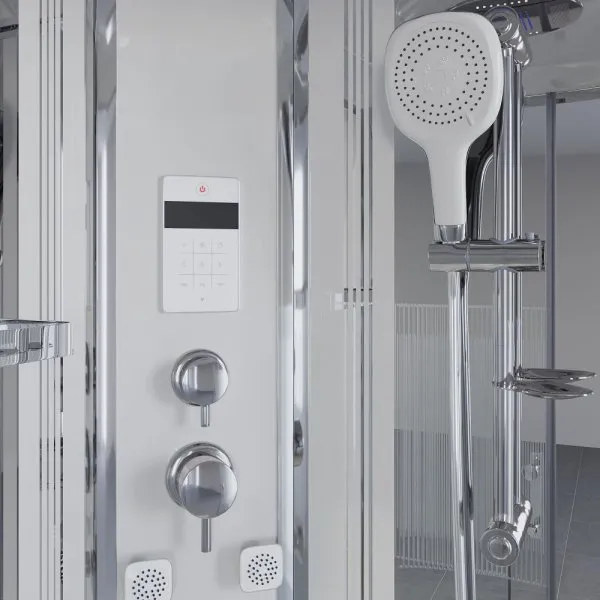 Душевая кабина Niagara Ultra 100x100x220 стекло прозрачное с рисунком/профиль хром