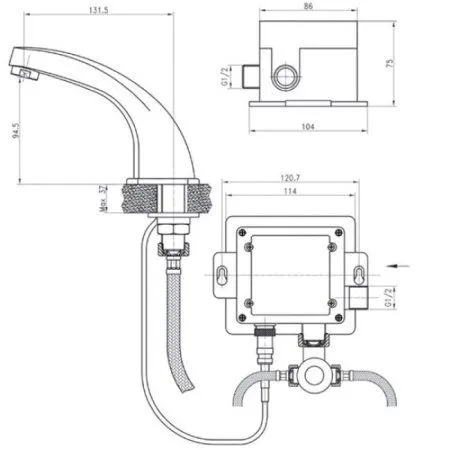 Смеситель для раковины KAISER Sensor (38111) - купить в Москве по низкой цене в интернет-магазине с доставкой по всей России | HITsant Смеситель для раковины KAISER Sensor (38111)