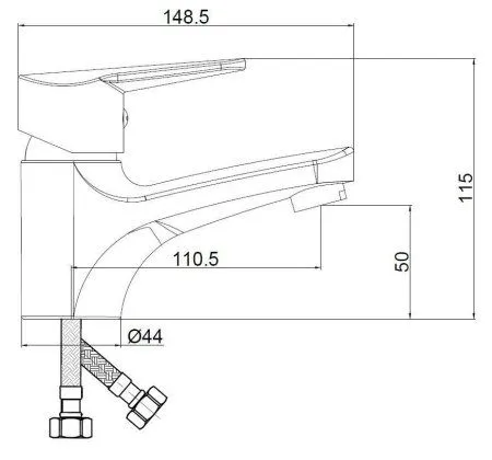 Смеситель VODA для раковины Breeze (BZ26) - купить в Москве по низкой цене в интернет-магазине с доставкой по всей России | HITsant Смеситель VODA для раковины Breeze (BZ26)
