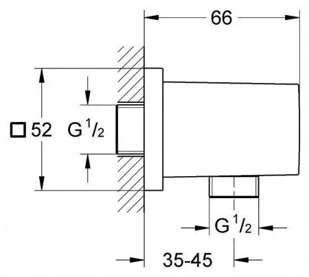 Шланговое подключение Grohe Euphoria Cube 27704000 хром