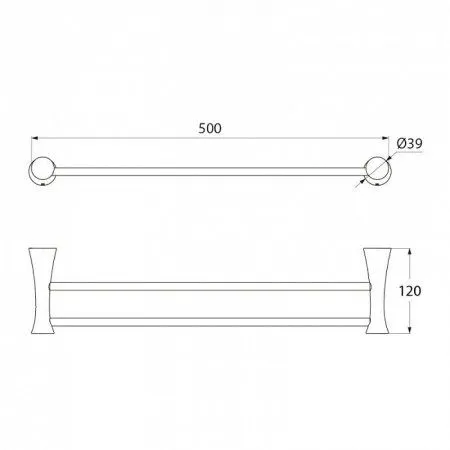 Полотенцедержатель IDDIS Vico VICSB21i49 хром