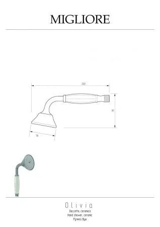 Душевая лейка Migliore Olivia 19001 хром