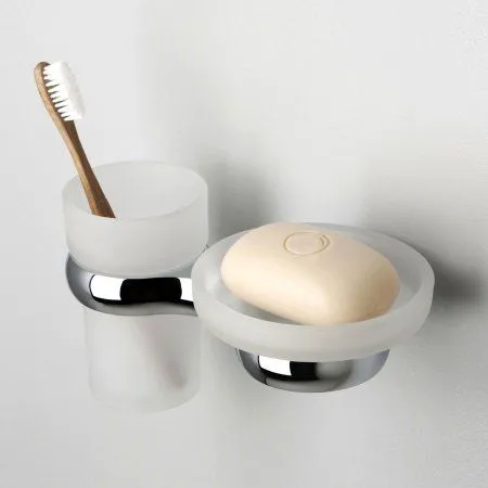 Стакан с мыльницей WasserKRAFT Berkel K-6826 хром - купить в Москве по низкой цене в интернет-магазине с доставкой по всей России | HITsant Стакан с мыльницей WasserKRAFT Berkel K-6826 хром