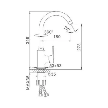 Смеситель Frap F4060 Хром - купить в Москве по низкой цене в интернет-магазине с доставкой по всей России | HITsant Смеситель Frap F4060 Хром