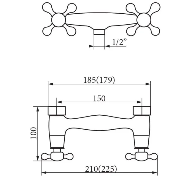 Смеситель для душа внешний, с ручным душем, бронза Veragio AGATHA VR.AGT-3731.BR