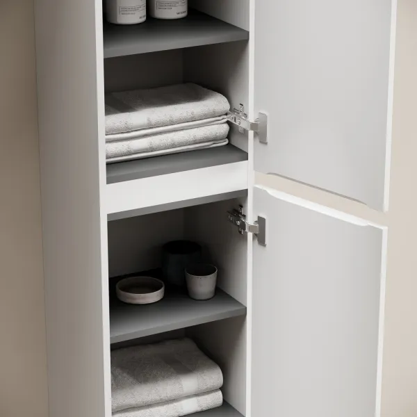 Шкаф-пенал подвесной SANCOS Code, 350х350х1650 мм, цвет белый,  PCD35W