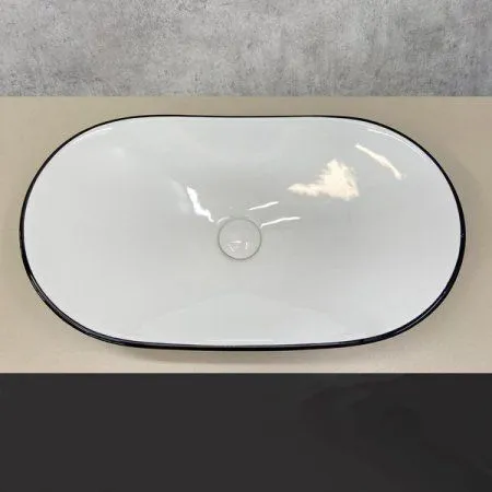 Раковина Comforty 7811ABW черный/белый