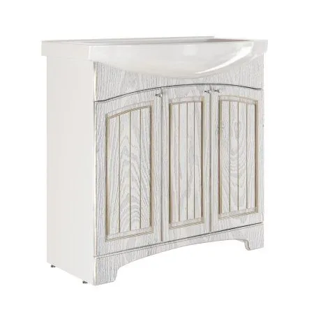 Тумба под раковину Элеганс-85 MIXLINE Крит-85 патина золото (533082)