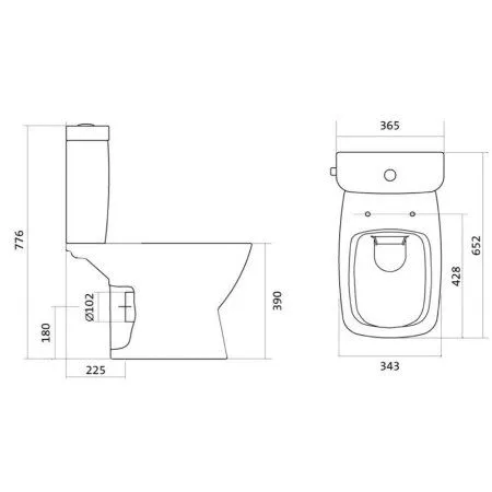 Унитаз-компакт Santek Heo Rimless 1WH302418 безободковый