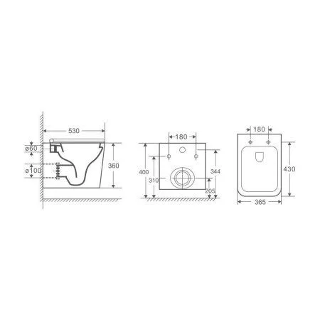 Унитаз подвесной OWL 1975 Vatter Ruta-H OWLT190401 микролифт
