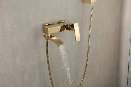 Смеситель для ванны Gappo G3207-3, однорычажный, золото