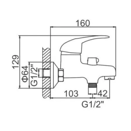 Смеситель Ledeme L3002-B хром