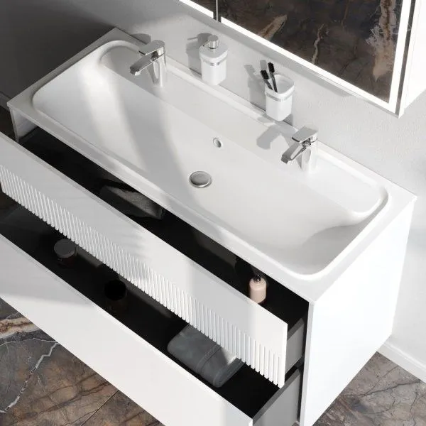 База под раковину, 2 ящика, 120 см, белый матовый AM.PM Func M8FFUX1202WM