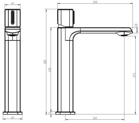 Смеситель для раковины ESKO "Abu Dhabi" (ABU25)