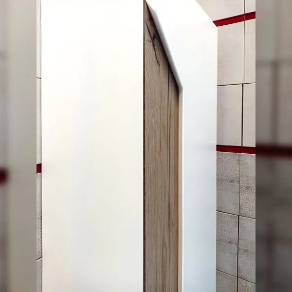 Пенал Бриклаер Брайтон 38 см, белый/дуб