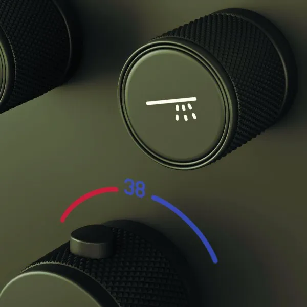 Душевой комплект SANCOS Space встраиваемый c термостатическим смесителем, цвет черный матовый ,  SC3006MB