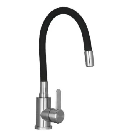 Смеситель Wisent W74004-2 нержавеющая сталь/черный - купить в Москве по низкой цене в интернет-магазине с доставкой по всей России | HITsant Смеситель Wisent W74004-2 нержавеющая сталь/черный