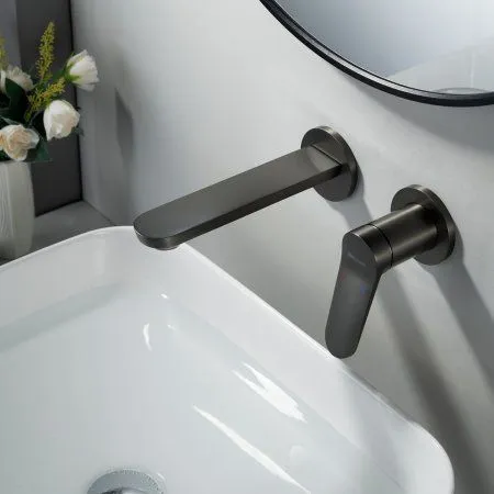 Смеситель для раковины Shevanik S4VC34TM1TVR, Оружейная сталь