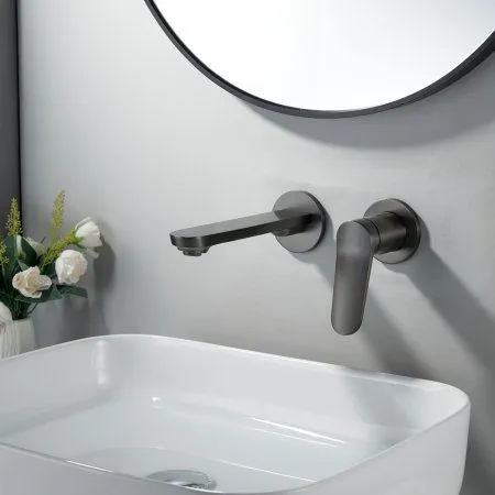 Смеситель для раковины Shevanik S4VC34TM1TVR, Оружейная сталь