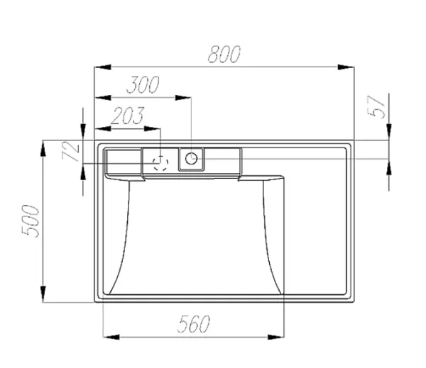 Тумба с раковиной Aquaton Лондри 1A236101LH010 20 белый глянец