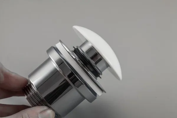 Донный клапан для раковины универсальный Frap F62-8,хром/белый